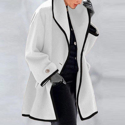 Manteau d'hiver femme col châle ouvert