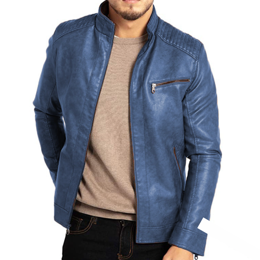 Veste en cuir élégante pour homme