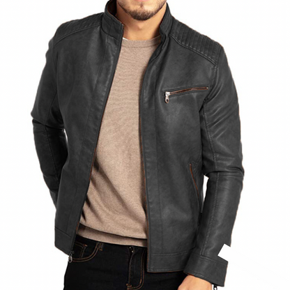 Veste en cuir élégante pour homme