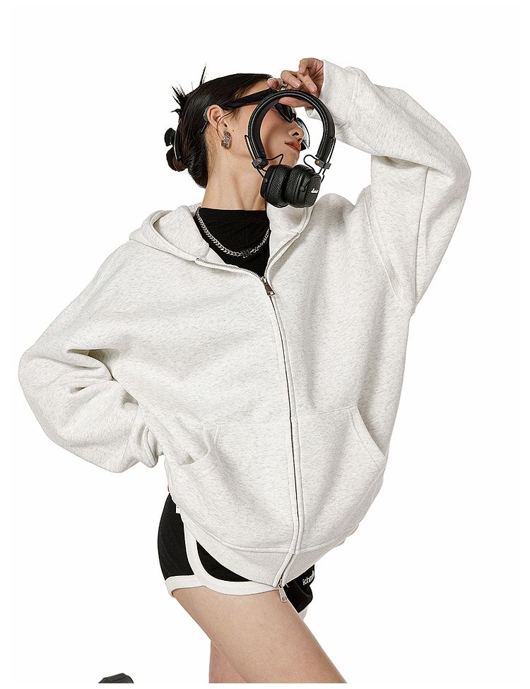 Sweat à capuche zippé moderne pour femme