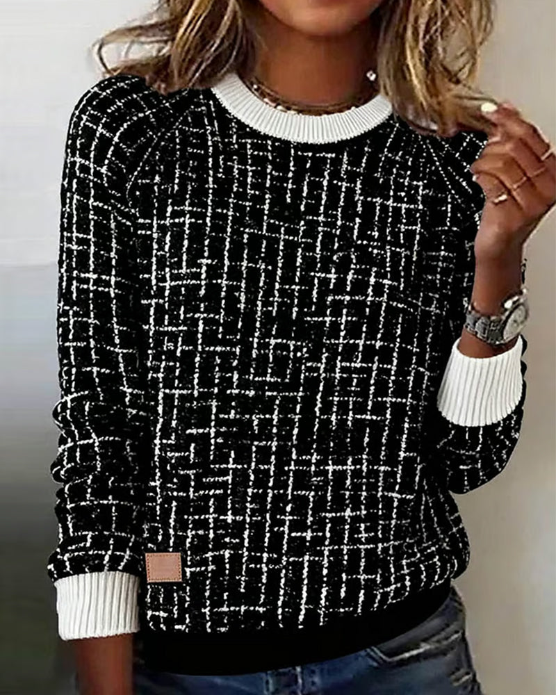 Robe décontractée à carreaux et fleurs