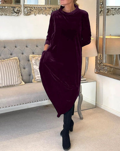 Robe tulipe élégante aspect velours