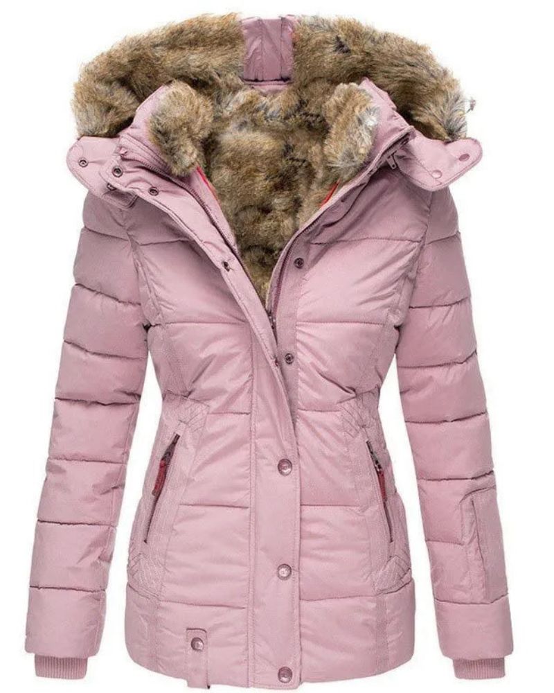 Élégante veste d'hiver avec une doublure en fourrure douce