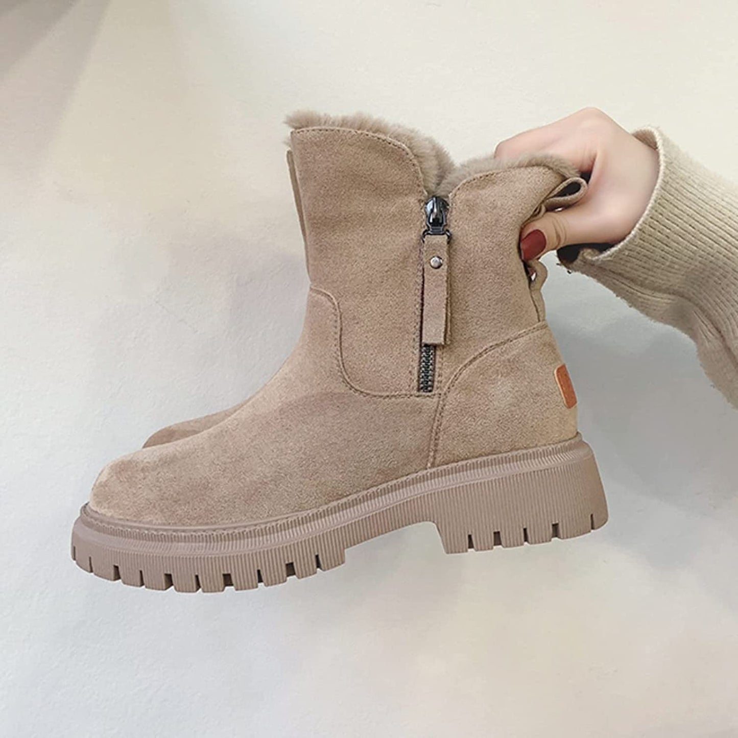 Winterstiefel Schnee Fellgefüttert Warm - IdealeKleiden