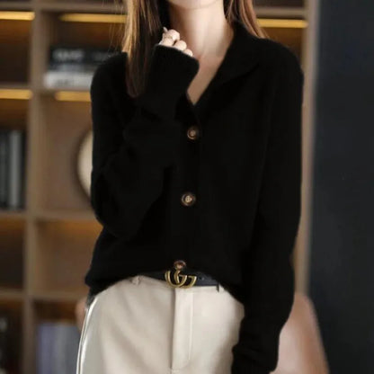 Cardigan tendance pour femme en laine chaude