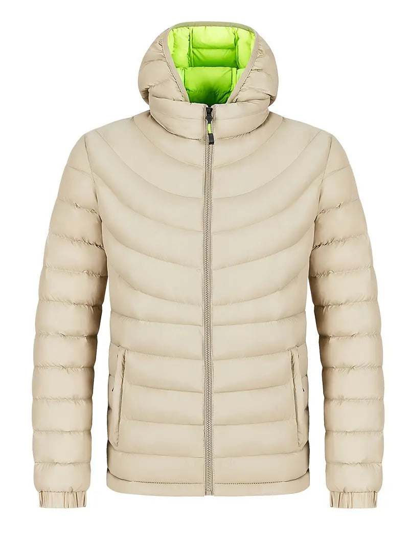 Veste d'hiver homme chaude doublée avec col montant