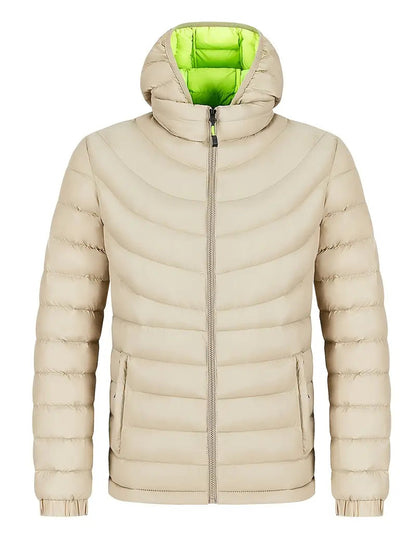 Veste d'hiver homme chaude doublée avec col montant