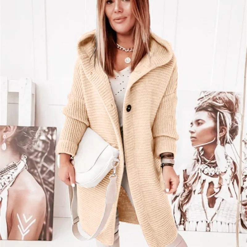 Cardigan à capuche en cachemire de luxe pour femmes