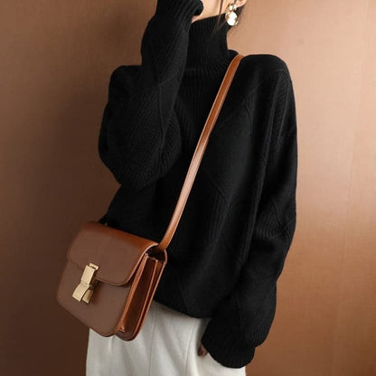 Écharpe femme Pull à col roulé Motif losanges Doux