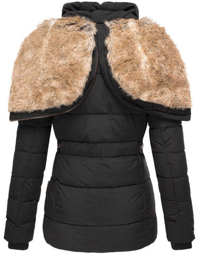 Elegante Winterjacke Mit Weichem Fellfutter - IdealeKleiden