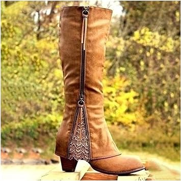 Bottes élégantes Vintage à talons hauts