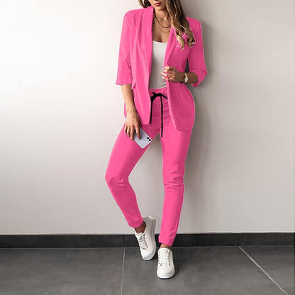 Élégant ensemble deux pièces pour femme, blazer et pantalon