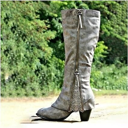 Bottes élégantes Vintage à talons hauts