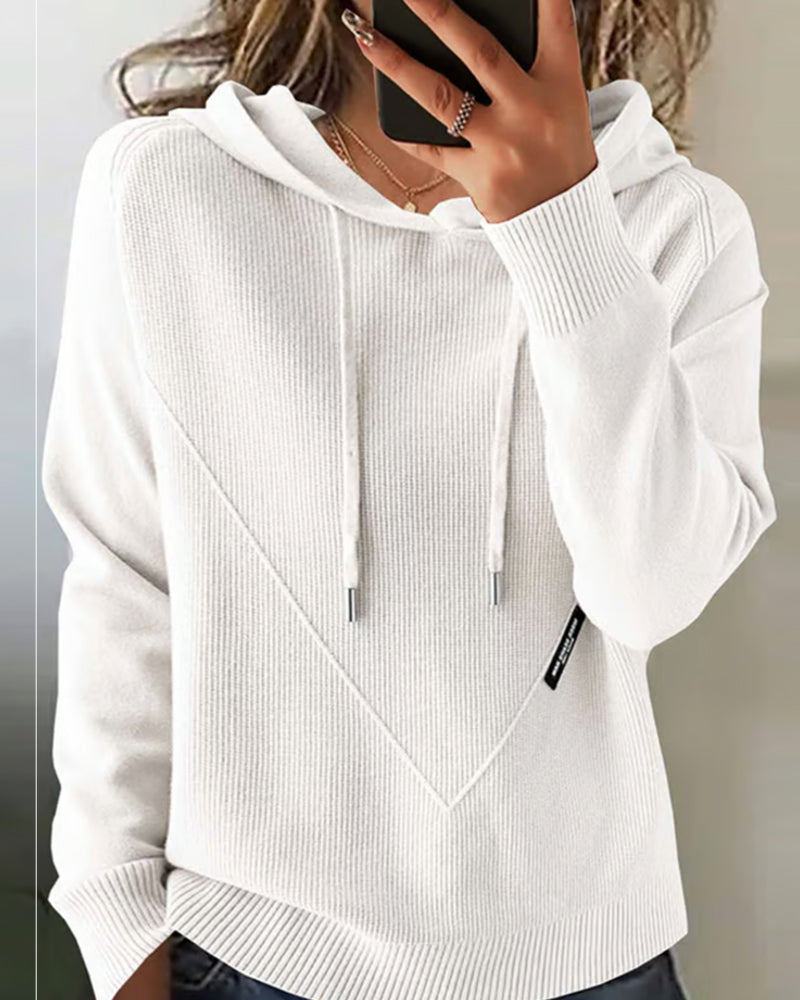 Sweat-shirt à capuche manches longues chaud et confortable