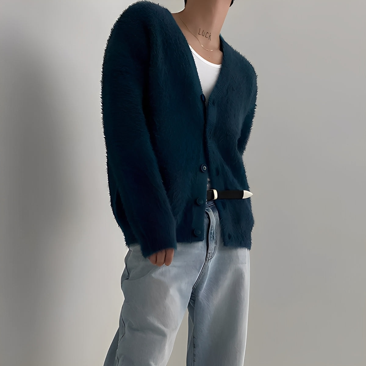 Pull en maille confortable en laine pour hommes