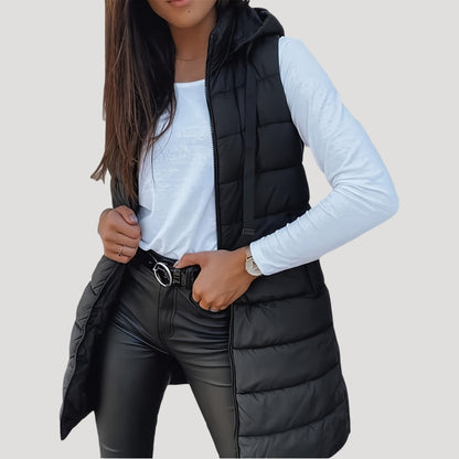 Doudoune matelassée chaude pour femme à capuche d'hiver