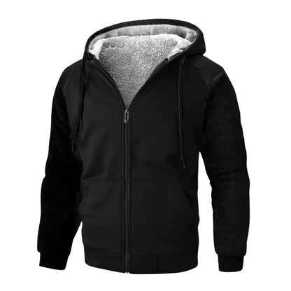 Sweat à capuche homme en polaire sherpa doublé chaud