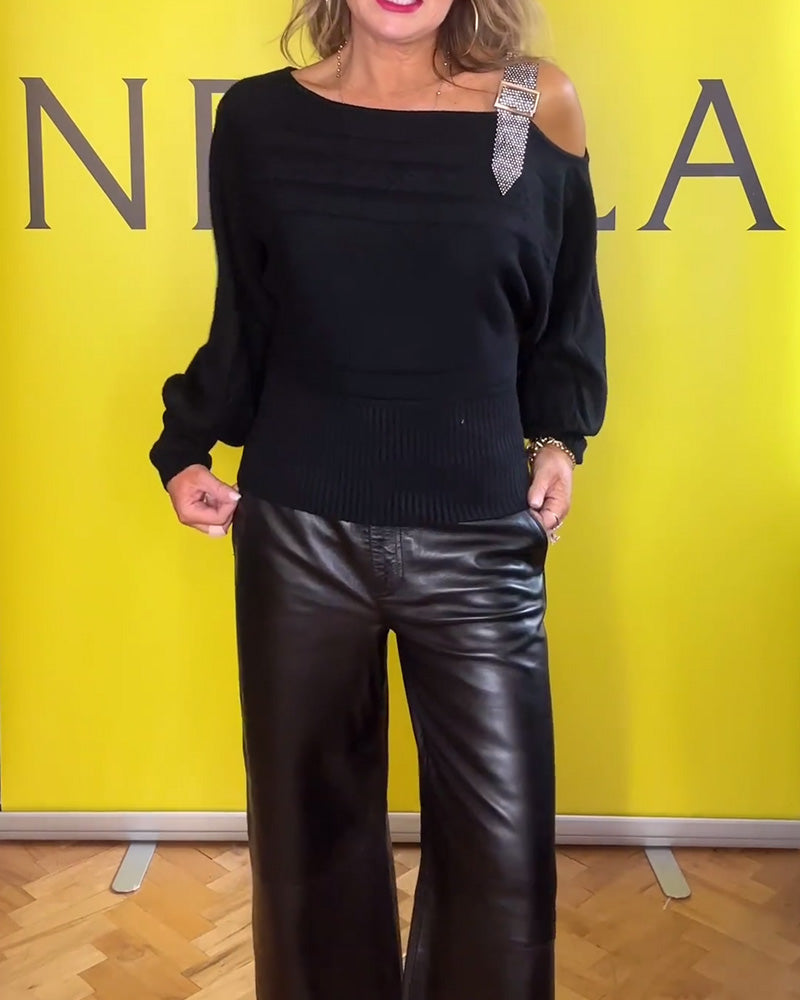 Frauen Pullover Schulterfrei Sommer - IdealeKleiden
