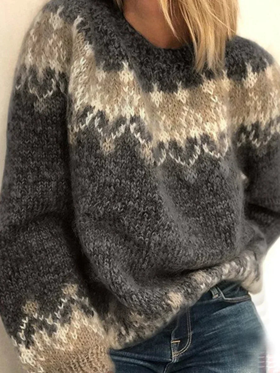 Ella – Grober Damenpullover → Ella Pull Femme Tricot épais