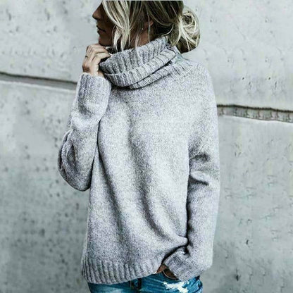 Robe pull chaude à col roulé