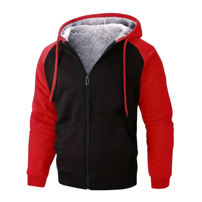 Sweat à capuche homme en polaire sherpa doublé chaud