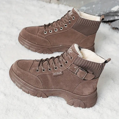 Bottes souples en velours pour femme