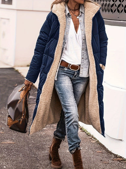 Manteau thermique à manches longues Color Block zippé