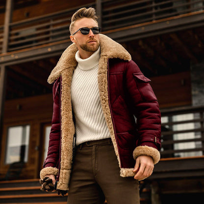 Blouson en cuir homme style aviateur
