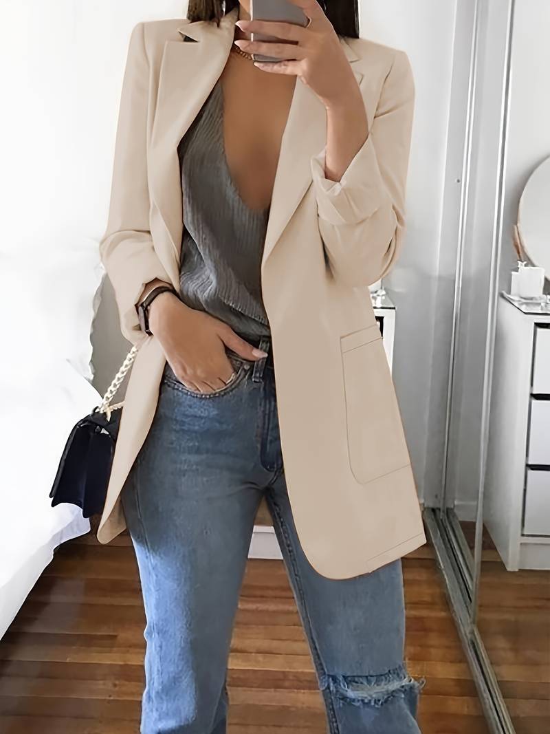 Blazer élégant à manches longues pour femme