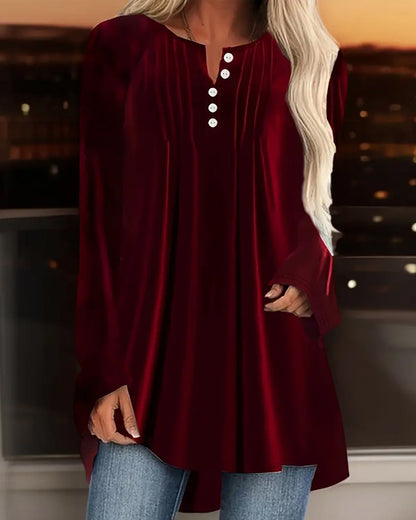 Frauen Oberteil Button Down Bluse - IdealeKleiden