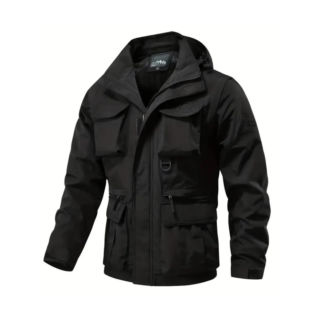 Veste de Pluie Homme Imperméable avec Capuche Amovible