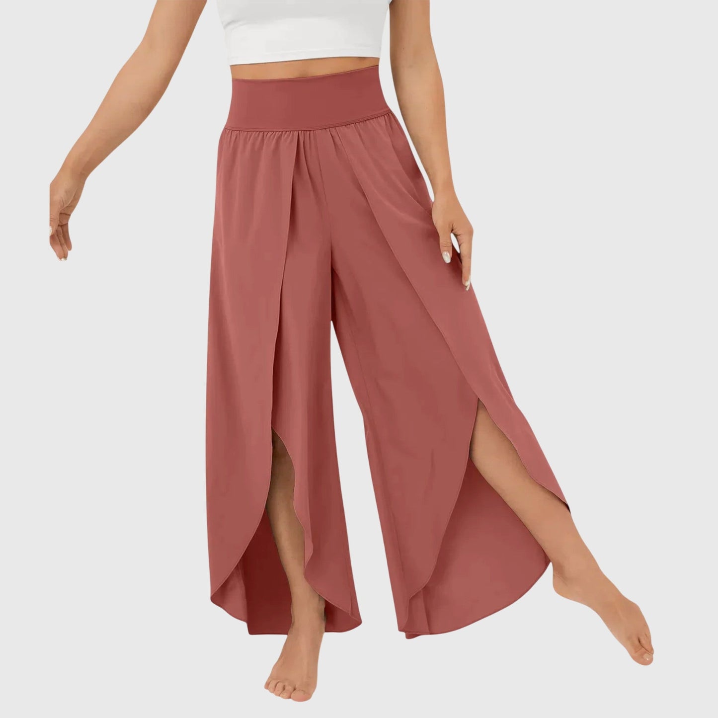 Pantalon Bohème Femme Large Confortable Fendu