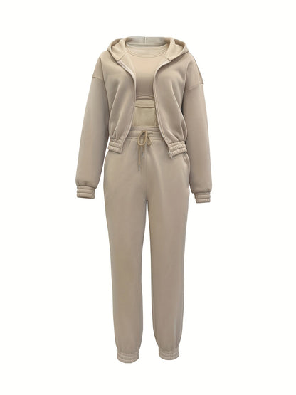 Komplette Sportbekleidung Set Kapuze Hose Top - IdealeKleiden