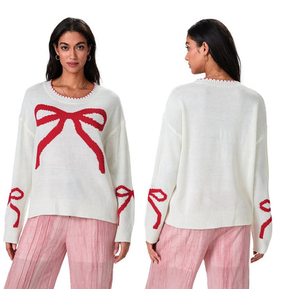 Pull en maille élégant avec détail nœud