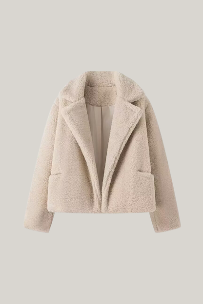 Veste teddy douce à manches longues pour femme