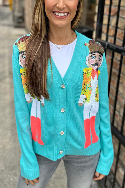 Gilet de Noël à paillettes festif élégant