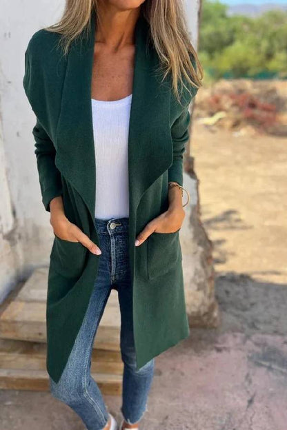 Gilet Cardigan Mi-long Tendance Femme
