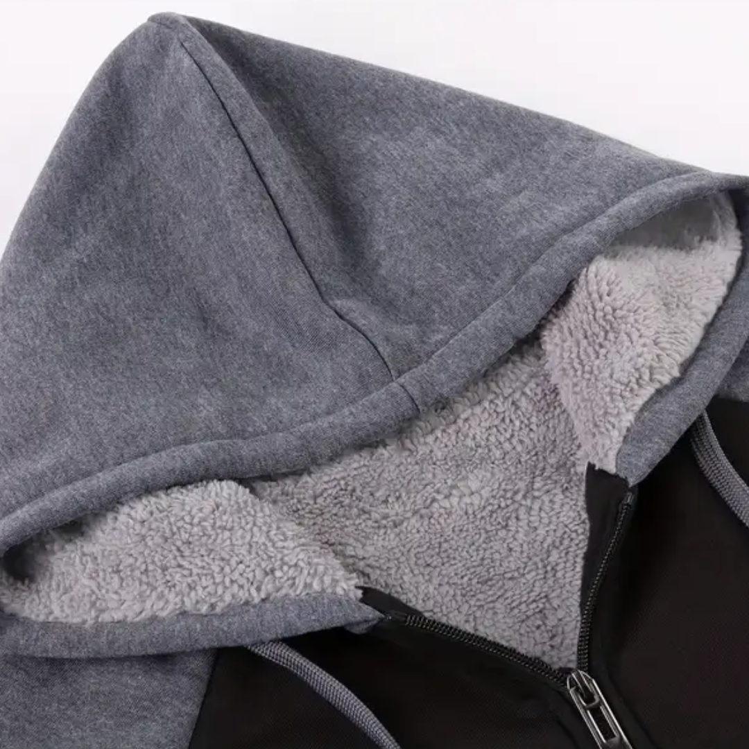 Herren Hoodie Sherpa Fleece Warm gefüttert - IdealeKleiden
