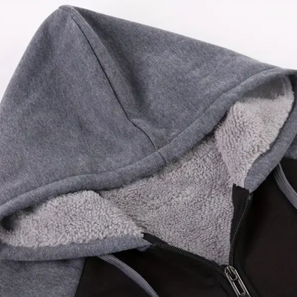 Herren Hoodie Sherpa Fleece Warm gefüttert - IdealeKleiden