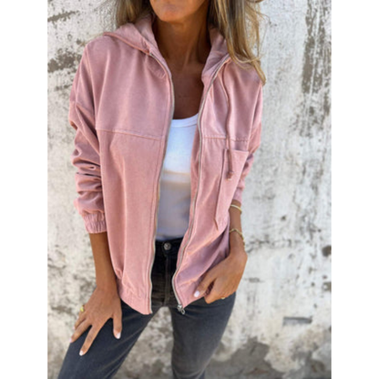 Veste d'hiver pour femme, manches longues, sweat à capuche