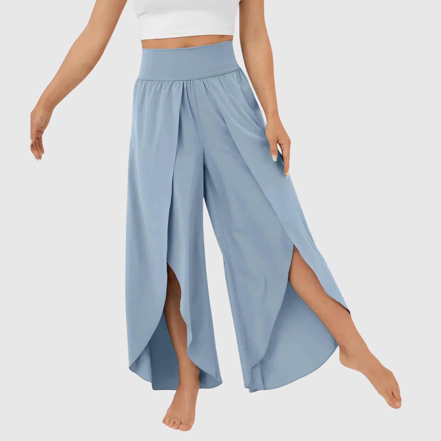 Pantalon Bohème Femme Large Confortable Fendu