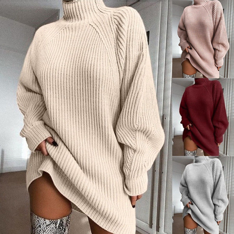 Damenschal Kleid Langarm Pullover - IdealeKleiden