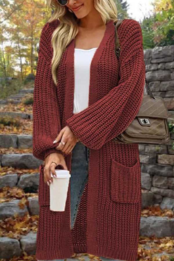 Gilet cardigan oversize avec poches