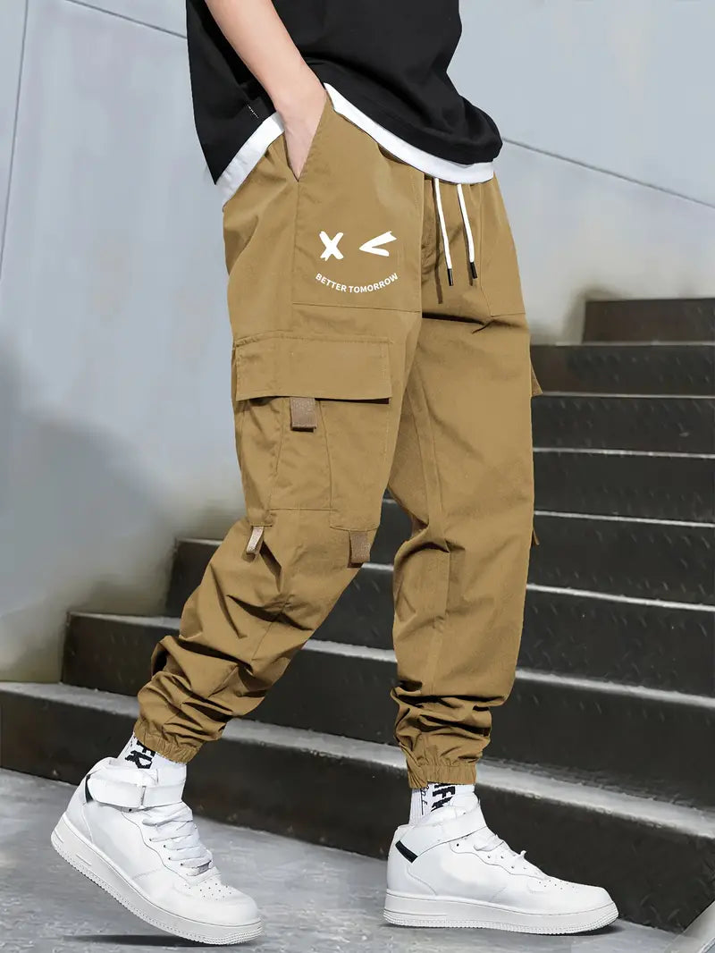 Pantalon Cargo Homme Confortable Avec Cordon de Serrage