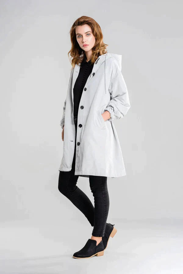 Veste imperméable pour femme avec boutons Pratique