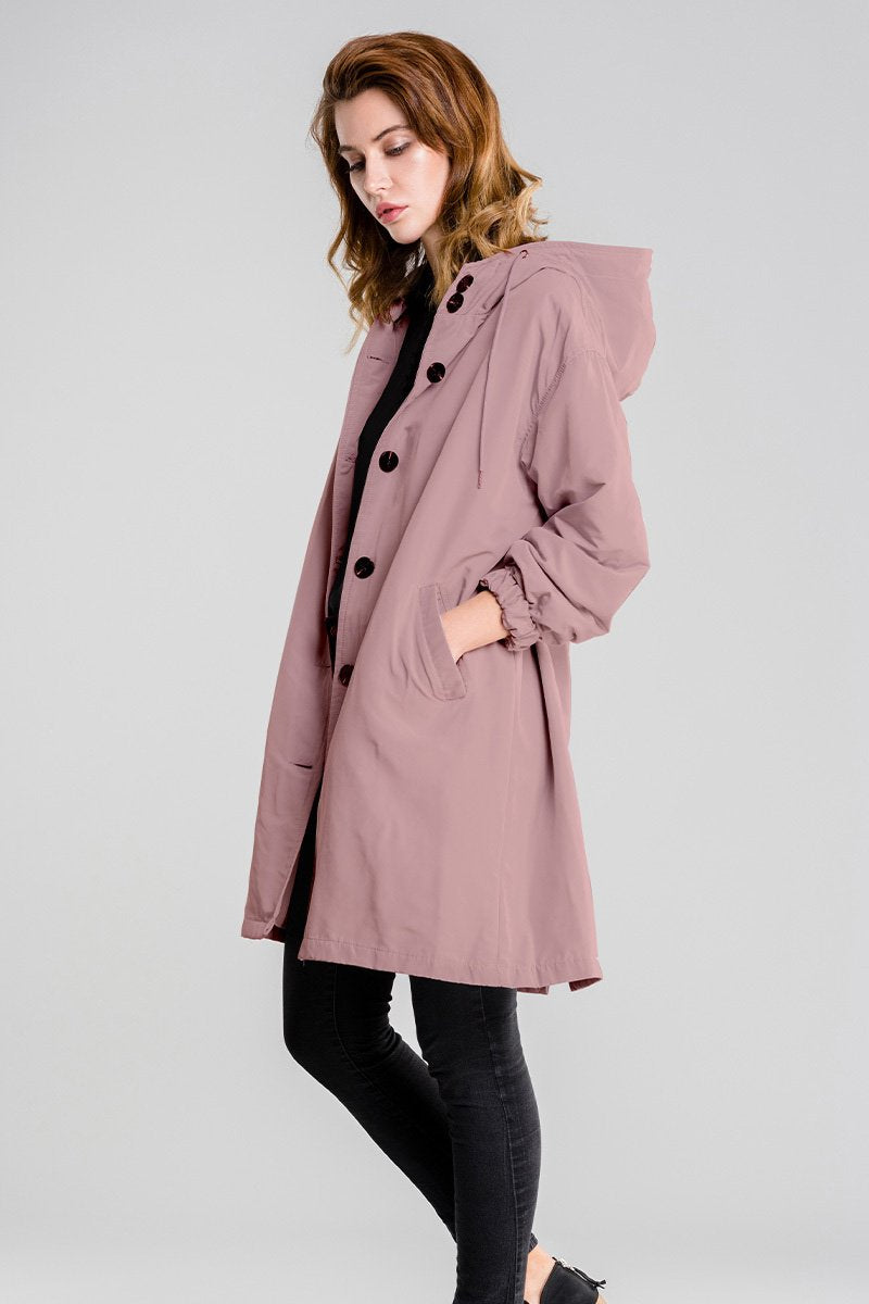Manteau d'hiver imperméable à capuche grande taille pour femme