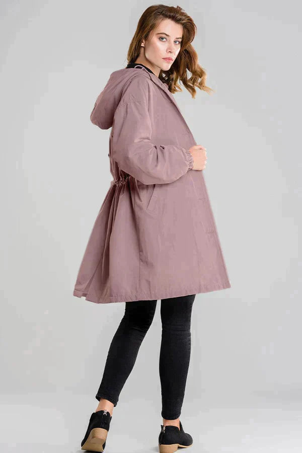 Veste imperméable pour femme avec boutons Pratique