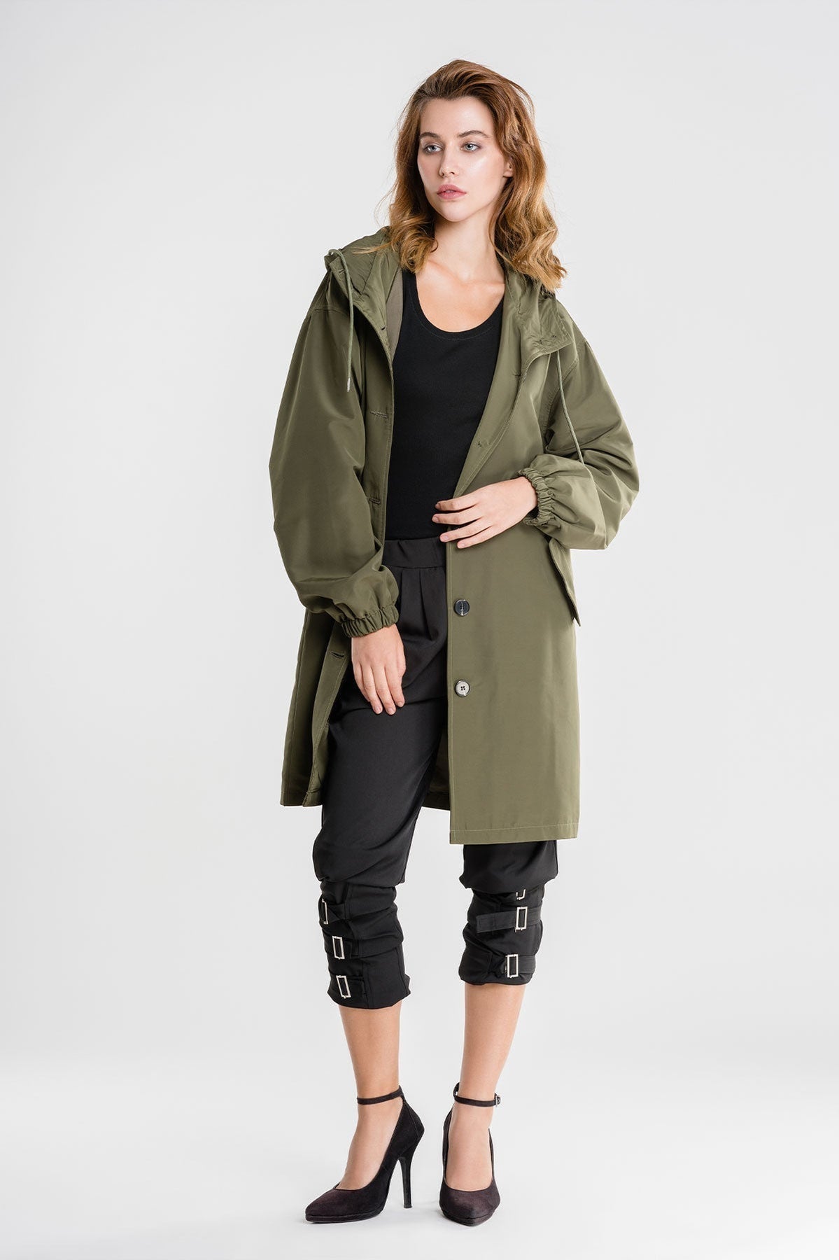 Manteau d'hiver imperméable à capuche grande taille pour femme