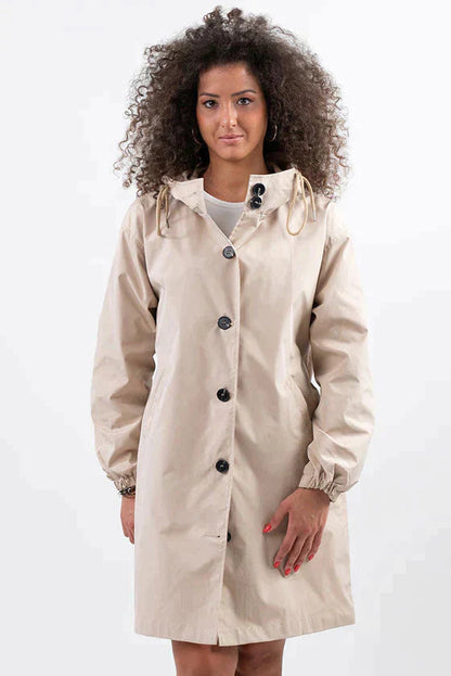 Manteau d'hiver imperméable à capuche grande taille pour femme