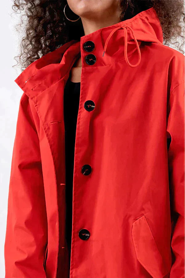 Imperméable Femme Élégant Capuche Imperméable